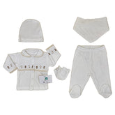 Pack naissance multi fleurs 5 pcs velours